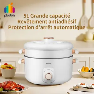 Plodon Fondue chinoise électrique multifonction 1200 W, 5 L, Marmite é... pas cher