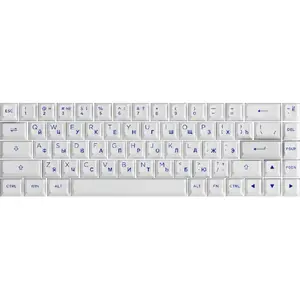 Blue on White Cyrillic Keycap Set (68-key)