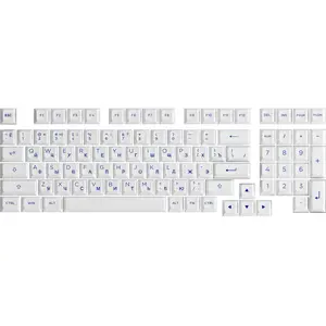 Blue on White Cyrillic Keycap Set (97-key)