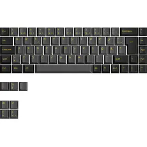 Black & Gold ISO Nordic Keycap Set (76-key)Vendu parakko