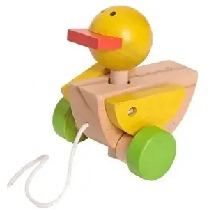Everearth - EE32587 - Jouet de Premier Age - Jeu à Tirer Canard en Bois FSC