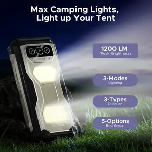 Doogee VMAX S 24 Go RAM 256 Go 5G Lampe de poche 1200LM Batterie 22000... pas cher