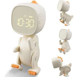 Fouvin Réveil Enfant Capybara Mignon – Veilleuse LED, 3 Alarmes, Mode Week-end, Affichage Heure/Date/Température, Batterie 800 MAh USB-C