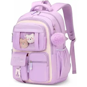 LIUXZN Cartable Fille Primaire Sac à Dos Respirant pour Filles CP CE1 ... pas cher