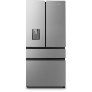Comparateur de prix : Hisense RF540N4WIE Réfrigérateur américain 302 litres Classe E, sans gel, Inox