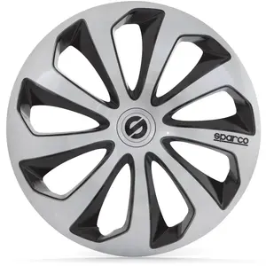 Comparateur de prix : SPARCO 4 Enjoliveurs 15 Pouces Sicilia Argent et Noir