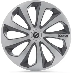 Comparateur de prix : SPARCO SPC1673SVGR Enjoliveur Sicilia, Argent/Gris, Set de 4, 16"