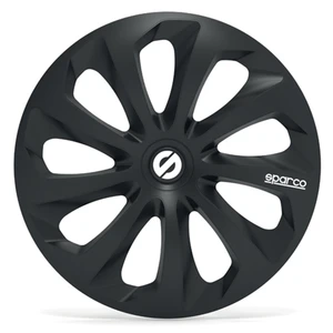 4 Enjoliveurs Noir Sparco Sicilia 16 Pouces pas cher
