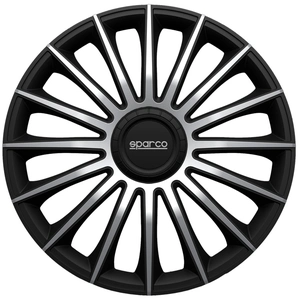 Comparateur de prix : Jeu de 4 enjoliveurs Sparco Treviso 14 pouces noir / argent SP1493BKSV