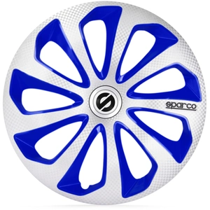 Comparateur de prix : Sparco moyeux de moyeu Sicilia 14 pouces ABS argent / bleu lot de 4