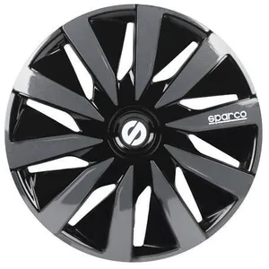 Comparateur de prix : SPARCO 4 Enjoliveurs Lazio 15" Noir et Gris