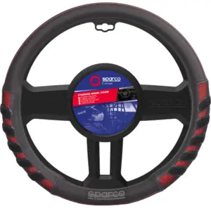 SPARCO Couvre-volant Grip - Noir et Rouge pas cher