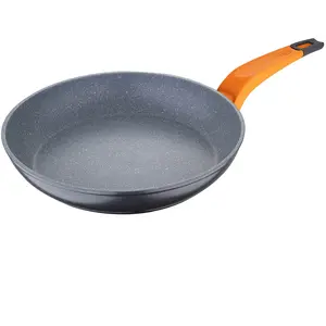San Ignacio LAVA - Poele de 26 cm - Fabriqué en aluminium forgé - Whitford Gray intérieur et marbre extérieurVendu paramazon