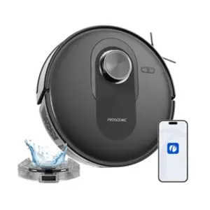 Comparateur de prix : Proscenic Q8 - Aspirateur robot laveur - 4200Pa - 200 min d'autonomie - Navigation LIDAR - Contrôle par App & Google home & Siri & Alexa & IFTTT - Noir