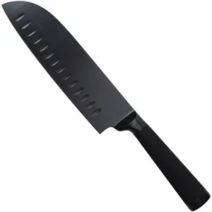Comparateur de prix : Bergner Noir Lame couteau Santoku, Noir, 17.5 cm