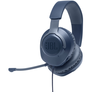 JBL JBL Quantum 100 - Micro-casque - circum-aural - filaire - jack 3,5mm - bleu pas cher