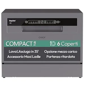 Candy - lave-vaisselle 60cm 6couverts 51db  cp6e51ls - rapido CP6E51LS pas cher