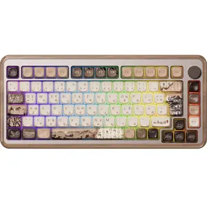 Akko-Clavier de jeu mécanique en bois Mountain Seclusion, MU02 75%, VIA ISO DE, UK, RVB, échange àVendu parakko
