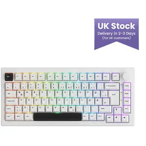 AKKO 5075B Plus S Black&Silver Gaming Tastatur, ISO-Layout - V3 Pro Cream Blue pas cher