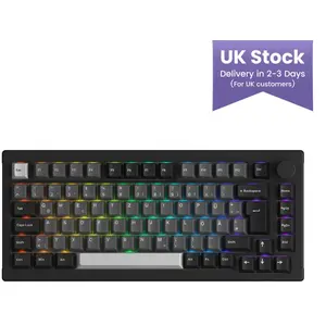AKKO 5075B Plus S Black&Silver Gaming Tastatur, ISO-Layout - V3 Pro Cream Blue pas cher