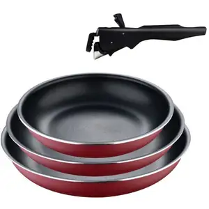 Comparateur de prix : Bergner Click&Cook Red Edition Lot de 4 poêles de 18, 20 et 24 cm + po...