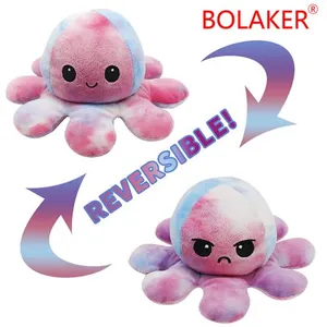 Non communiqué Poulpe en peluche réversible BOLAKER 20cm, couleur pas cher