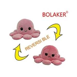Bolaker Poulpe en peluche réversible double face 10*20cm, Rose clair + rose pas cher