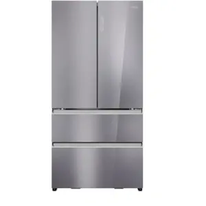 Réfrigérateur multi portes - HAIER - HFR79F19EFGK - 449 L - Gris - Froid ventilé pas cher