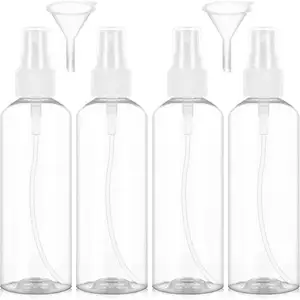 Pangutheos 4 Flacons Voyage Silicone 100ml - Kit Réutilisable Anti-Fuite Avion