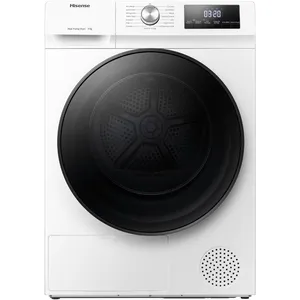 Sèche-linge Hisense Série 3 Pompe à Chaleur 9 Kg - 15 Programmes, Soin Allergies, Régénération Vapeur, Blanc