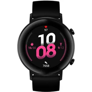 Comparateur de prix : Huawei Watch GT 2 42 mm noir bracelet en silicone noir