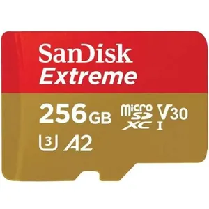 SanDisk Extreme Micro SD 256 Go A2 MicroSDXC 190/130Mo/s Classe 10 U3 V3 version 2022Vendu parcdiscount