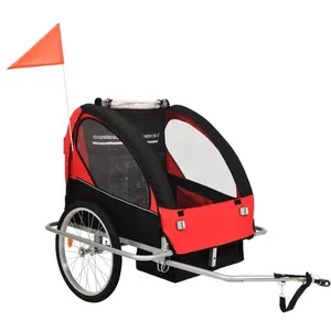 Nouveau Remorque de vélo - BMD - max 40kg - et poussette 2-en-1 noir e...Vendu parcdiscount