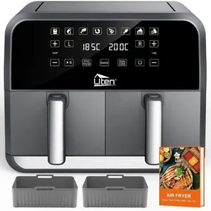 UTEN Friteuse Sans Huile Dual Zone,Air Fryer Double Compartiment 8L,17... pas cher