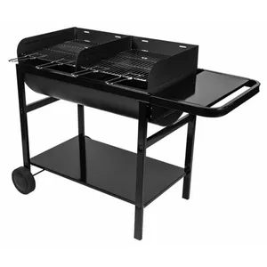 Comparateur de prix : Somagic Barbecue à charbon de bois à 2 grilles - Noir - 128 x 62 x 92,5 cm