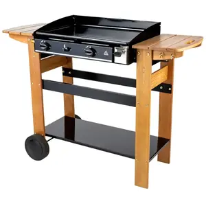 Comparateur de prix : SOMAGIC Ascain plancha à gaz 2 feux 6kw - bois