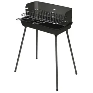 TIKAL Barbecue à charbon -Cuve en fonte française - 61,5x39x77cm