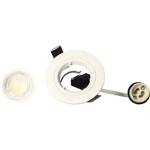 Comparateur de prix : Lot 5 Spots encastrables blanc SAPHYR GU10 5W 380lm Blanc Chaud