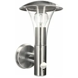 Comparateur de prix : Arlux Lighting APPLIQUE MONTANTE GYPSE Détect. IR E27/60Wmax/Inox