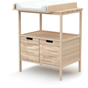 Comparateur de prix : Commode à Langer - AT4 - Ateliers T4 - Bois - 1 étagère - 2 tiroirs