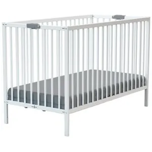 Comparateur de prix : WEBABY - Lit Pliant bébé en bois 60 x 120 cm - Blanc et Gris