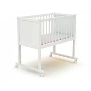Berceau avec Matelas et Lattes Plates - AT4 - 40x80 cm - Blanc - Bébé - Mixte pas cher