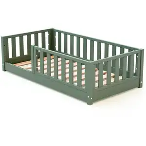 Jurababy - lit enfant au sol en bois sonho - 70x140 pas cher