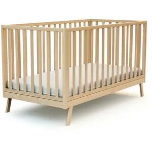 Comparateur de prix : AT4 - Lit bébé évolutif 70x140 CONFORT en bois - Hêtre Verni