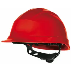 Delta Plus - casque de chantier rouge serrage crémaillère D020QUARUP30Vendu parmanutan