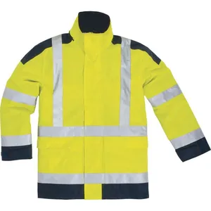 Delta Plus   Parka EasyView en polyester jaune fluo/bleu marine XXXL