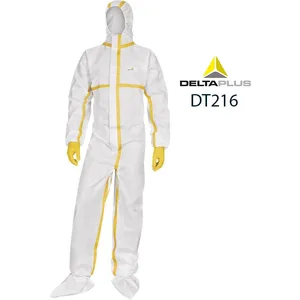 Deltaplus Delta Plus DT216XG Combinaison imperméable à capuche Blanc T... pas cher