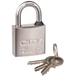 Iseo City Cadenas anse Inox - Corps nickelé satiné et joint d'étanchéité