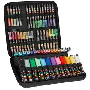 Mallette de 60 marqueurs Posca pointes et couleurs assorties pas cher
