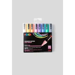 Comparateur de prix : Posca Set de 8 Marqueurs PC5M Pte conique moyenne Couleurs pastel